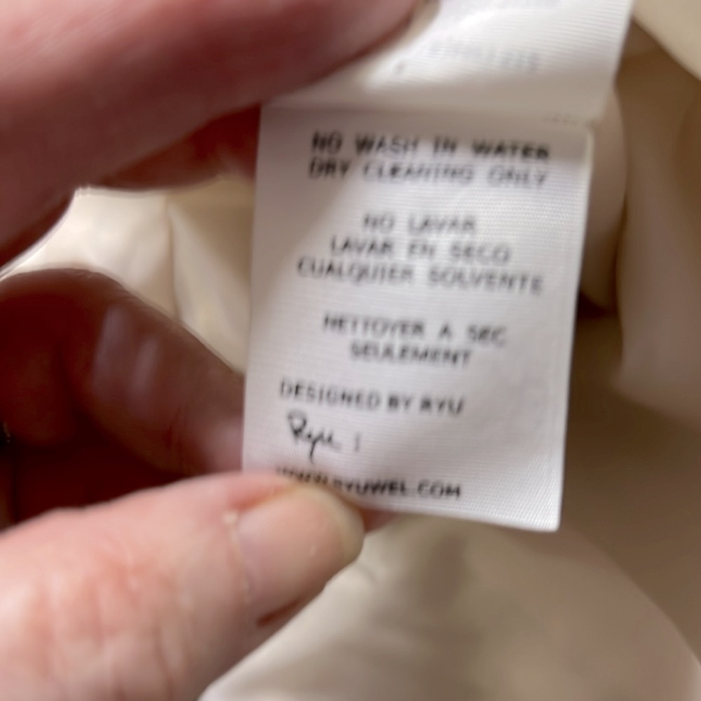 Anthropologie Ryu Cream Sheen Ruffled Jacket - Picture 6 of 7